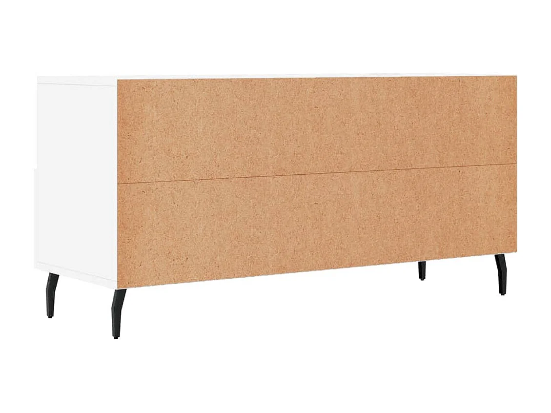 Xandir  Meuble TV blanc 102x36x50 cm bois d'ingénierie