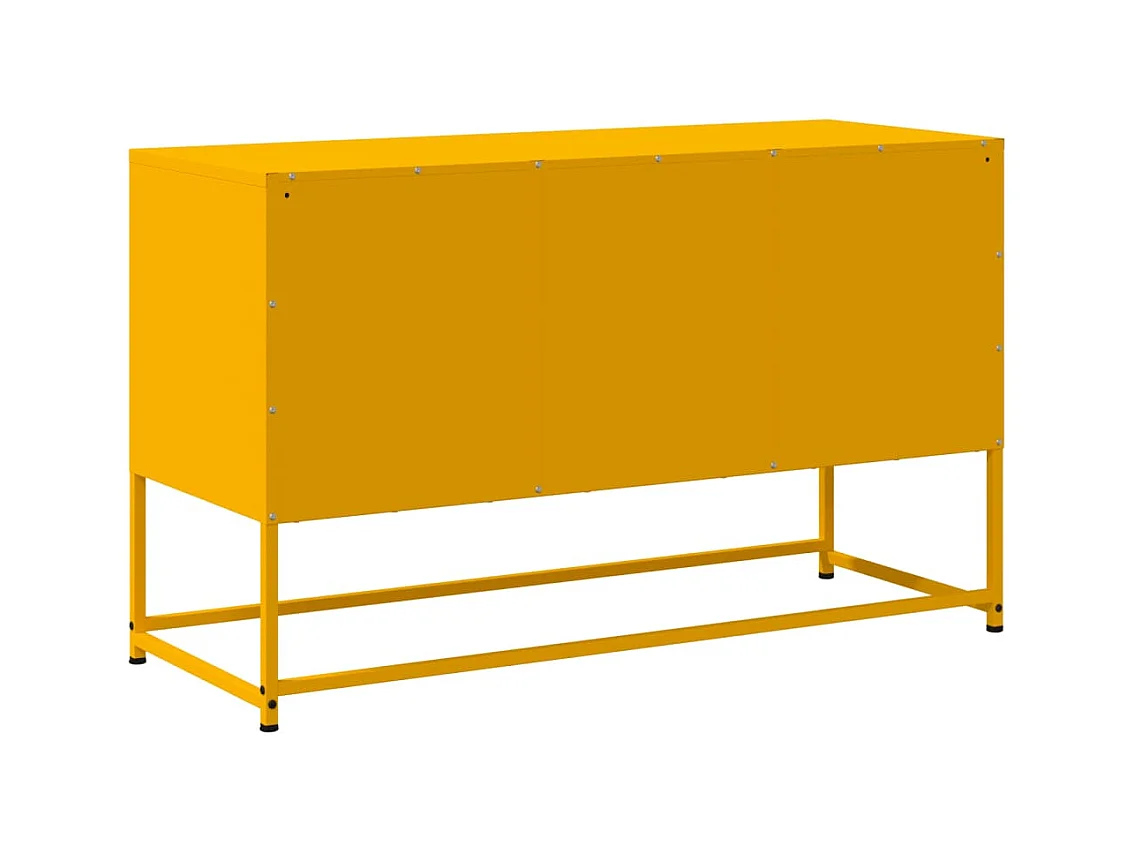 Vornar  Meuble TV jaune moutarde 100,5x39x60,5 cm acier