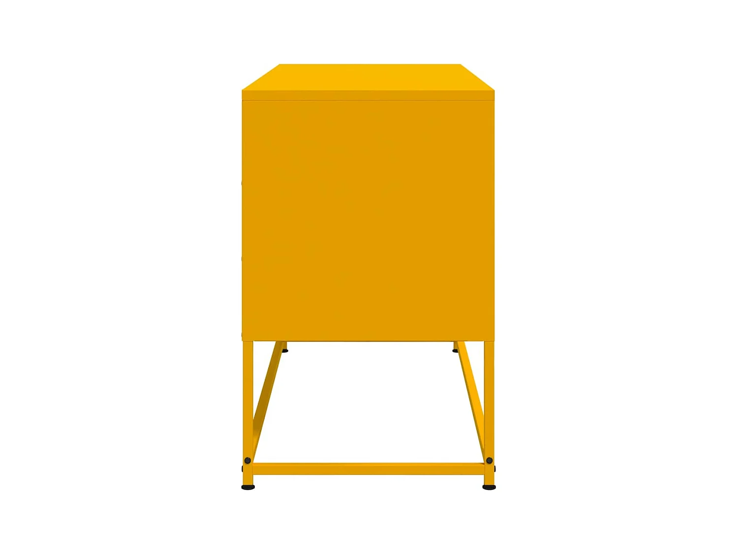 Vornar  Mueble para TV de acero amarillo mostaza 100,5x39x60,5 cm