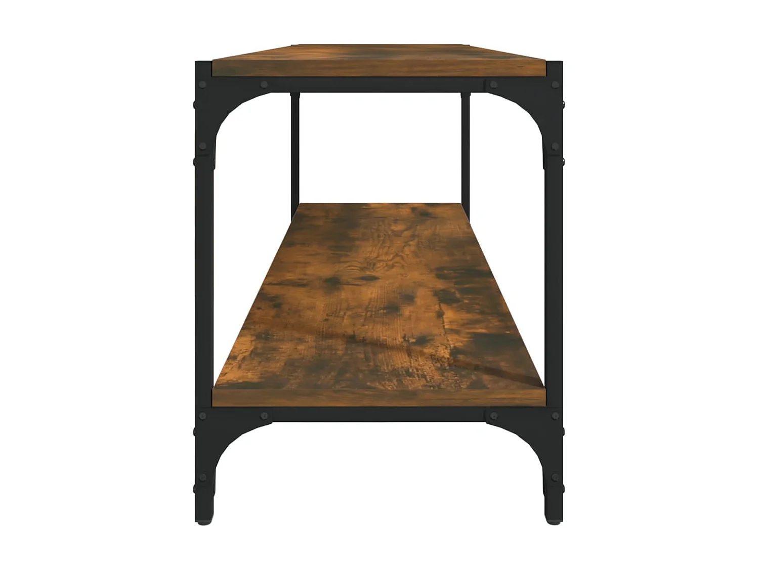 Foster City  Mueble para TV contrachapada y acero roble ahumado 100x33x41 cm