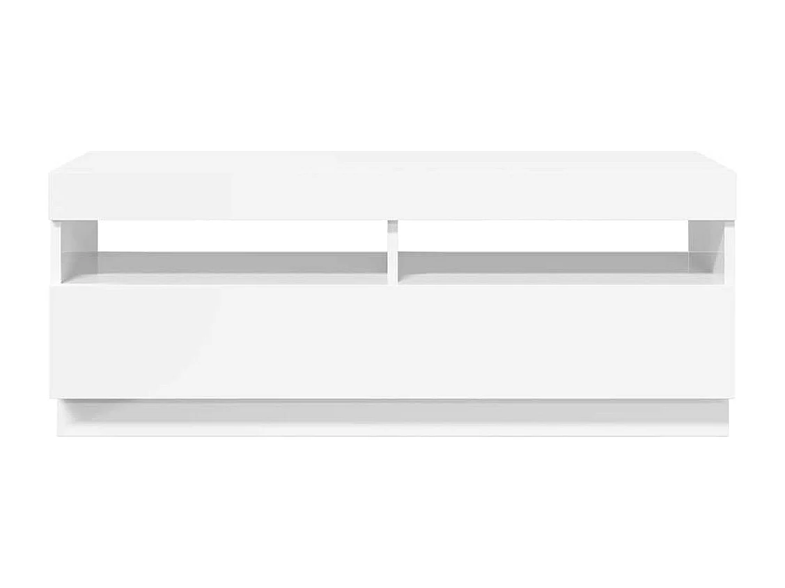 Roelant  Tv-meubel met LED-verlichting 100x35x40 cm hoogglans wit