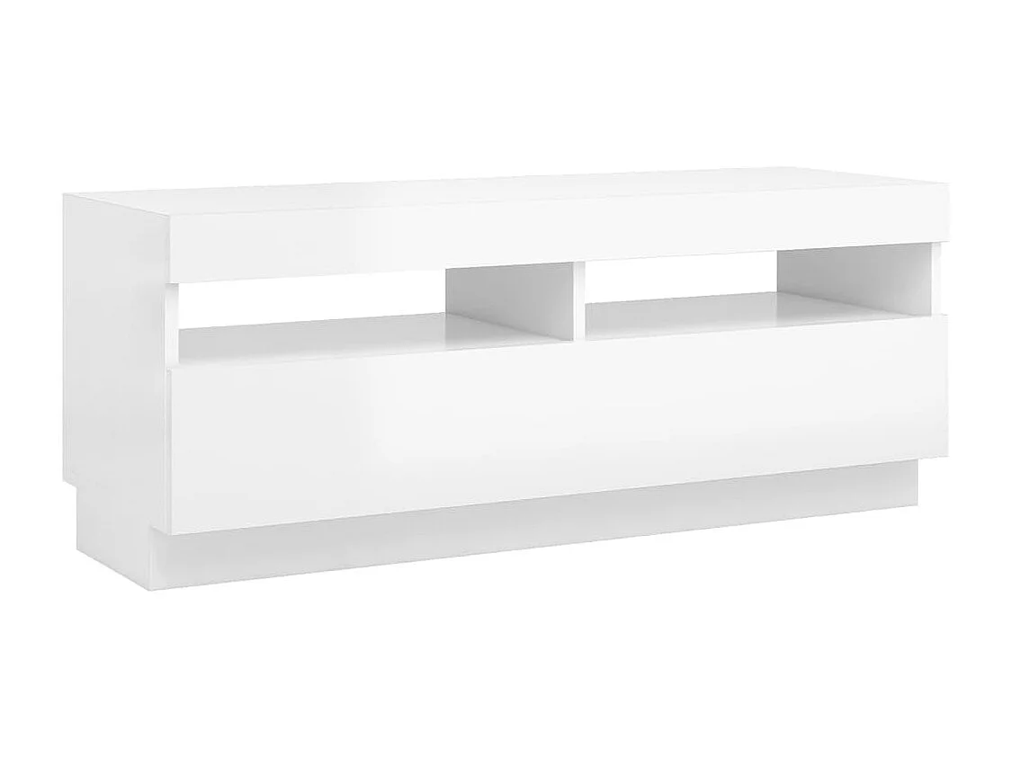 Roelant  Tv-meubel met LED-verlichting 100x35x40 cm hoogglans wit