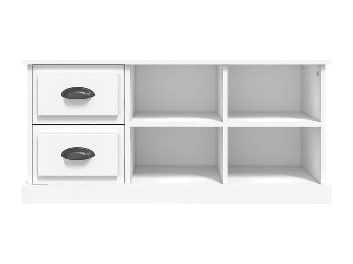 Landisville  Meuble TV blanc 102x35,5x47,5 cm bois d'ingénierie