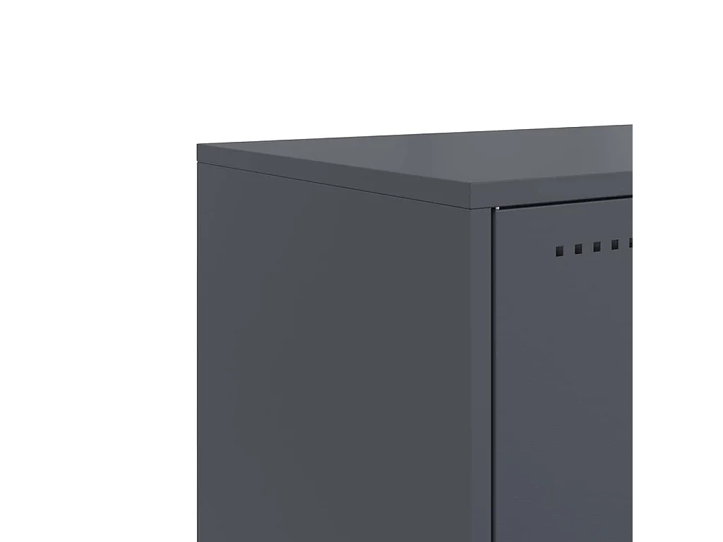 María Luz  Mueble para TV de acero gris antracita 100,5x39x60,5 cm