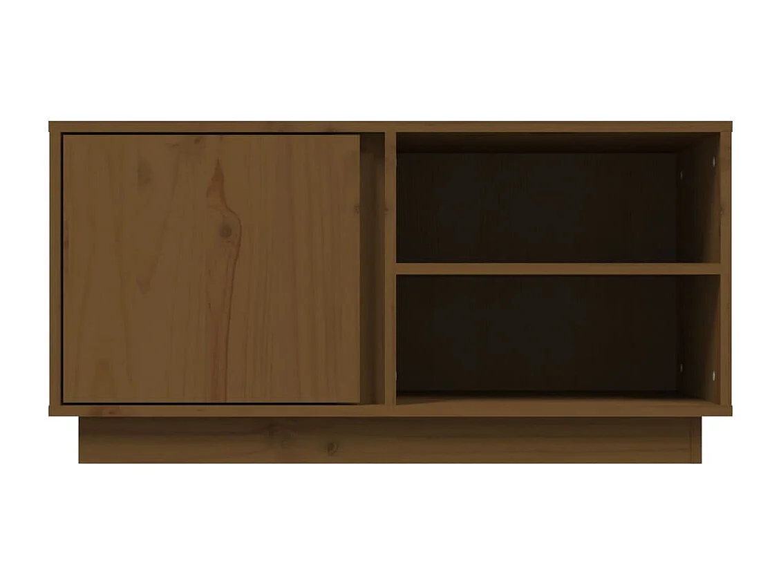 Anne-Suzanne  Meuble TV Marron miel 80x35x40,5 cm Bois de pin massif