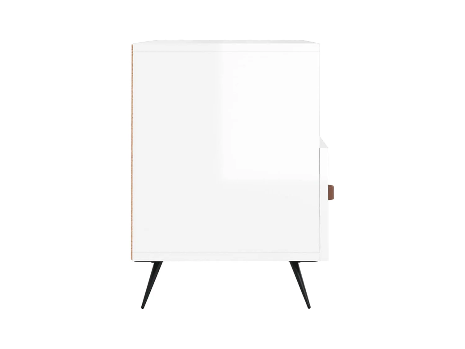 Lee  Meuble TV Blanc brillant 80x36x50 cm Bois d'ingénierie