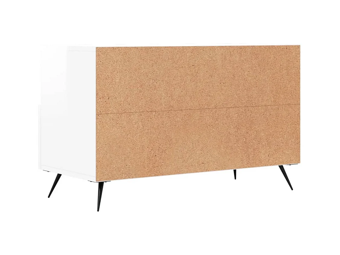 Lee  Meuble TV Blanc brillant 80x36x50 cm Bois d'ingénierie