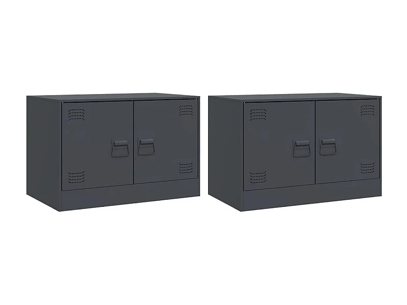 Castlerea  Meubles TV 2 pcs anthracite 67x39x44 cm acier