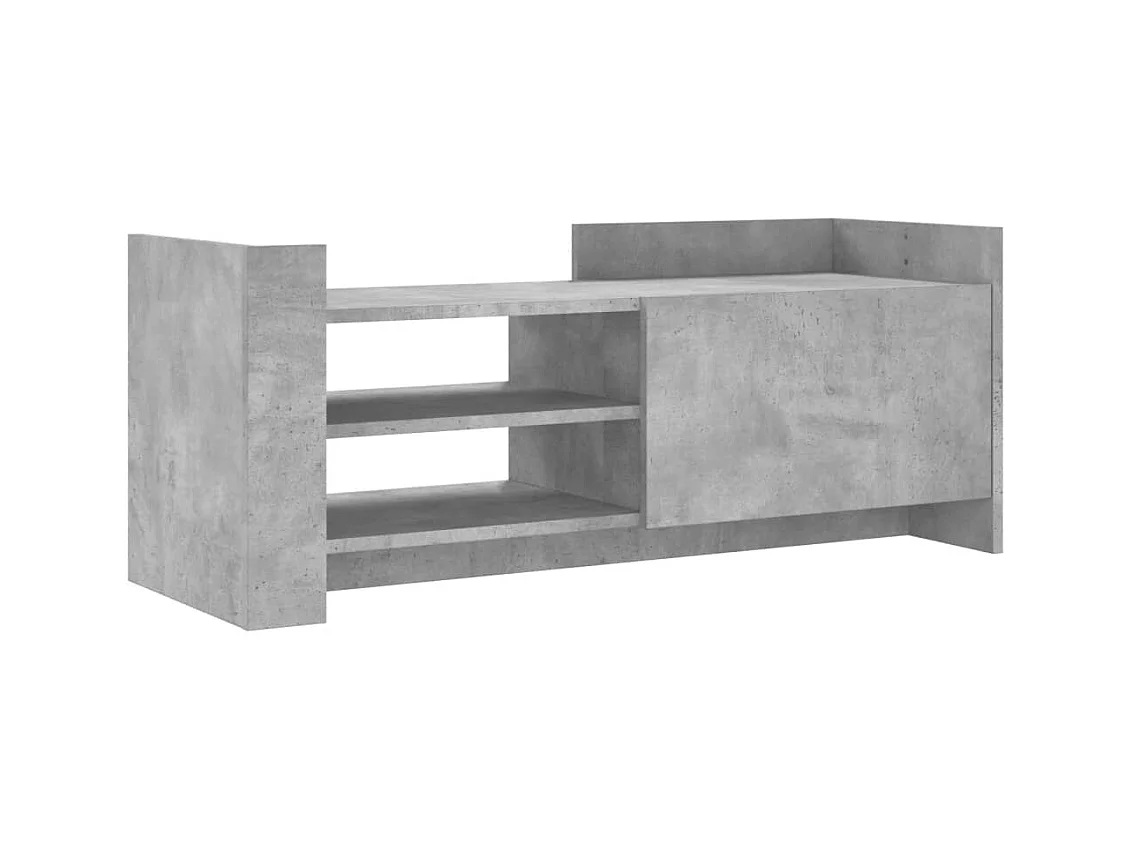 Nando  Meuble TV Gris béton 100x35x40 cm Bois d'ingénierie