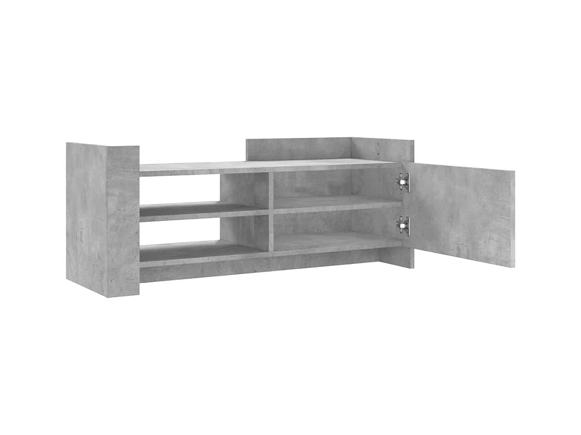 Nando  Meuble TV Gris béton 100x35x40 cm Bois d'ingénierie
