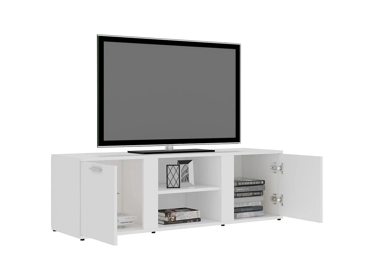 Teodoro Giuseppe  Meuble TV Blanc 120x34x37 cm Bois d'ingénierie