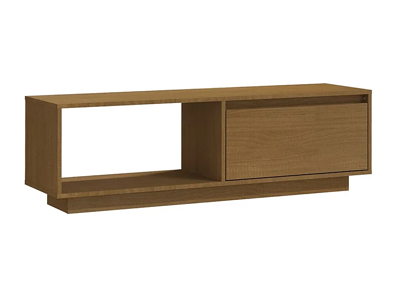 Ymarik  Tv-meubel 110x30x33,5 cm massief grenenhout honingbruin