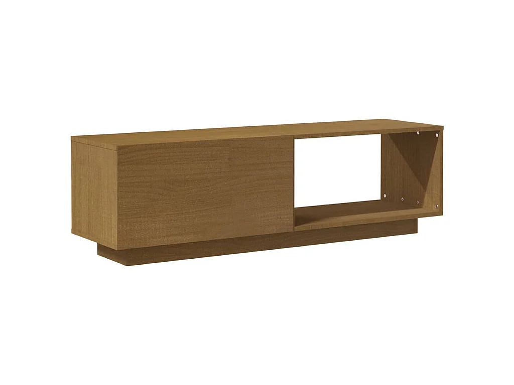 Ymarik  Tv-meubel 110x30x33,5 cm massief grenenhout honingbruin