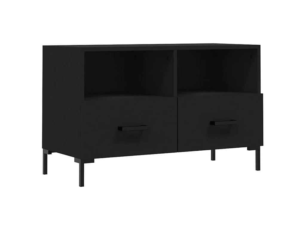 Hirlen  Tv-meubel 80x36x50 cm bewerkt hout zwart