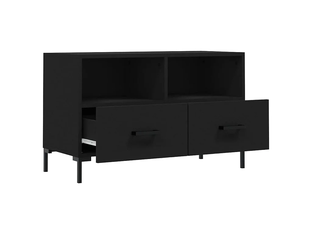 Hirlen  Tv-meubel 80x36x50 cm bewerkt hout zwart