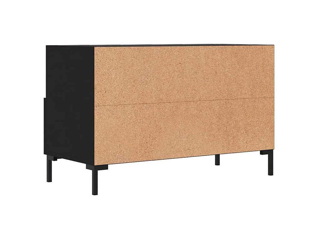 Hirlen  Tv-meubel 80x36x50 cm bewerkt hout zwart