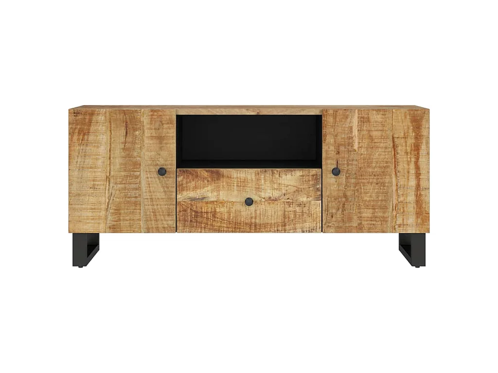 Invar  Mueble de TV madera mango y madera contrachapada 105x33,5x46 cm