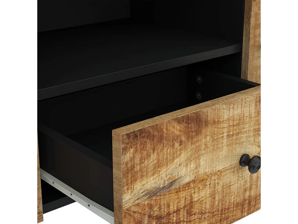 Invar  Mueble de TV madera mango y madera contrachapada 105x33,5x46 cm