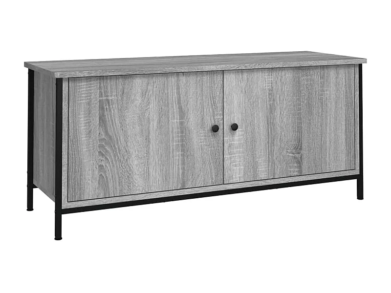 Ballyknockan  Meuble TV avec portes sonoma gris 102x35x45cm bois d'ingénierie