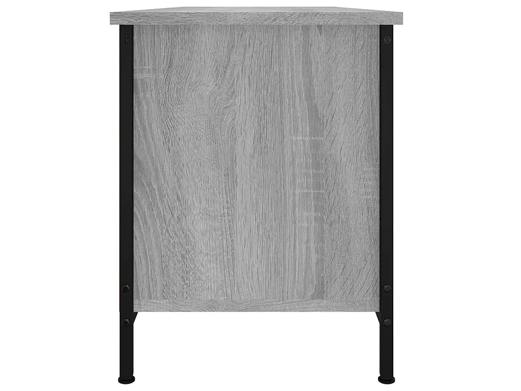 Ballyknockan  Meuble TV avec portes sonoma gris 102x35x45cm bois d'ingénierie