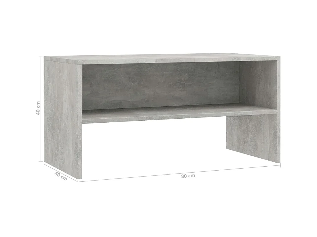 Lackland AFB  Tv-meubel 80x40x40 cm bewerkt hout betongrijs