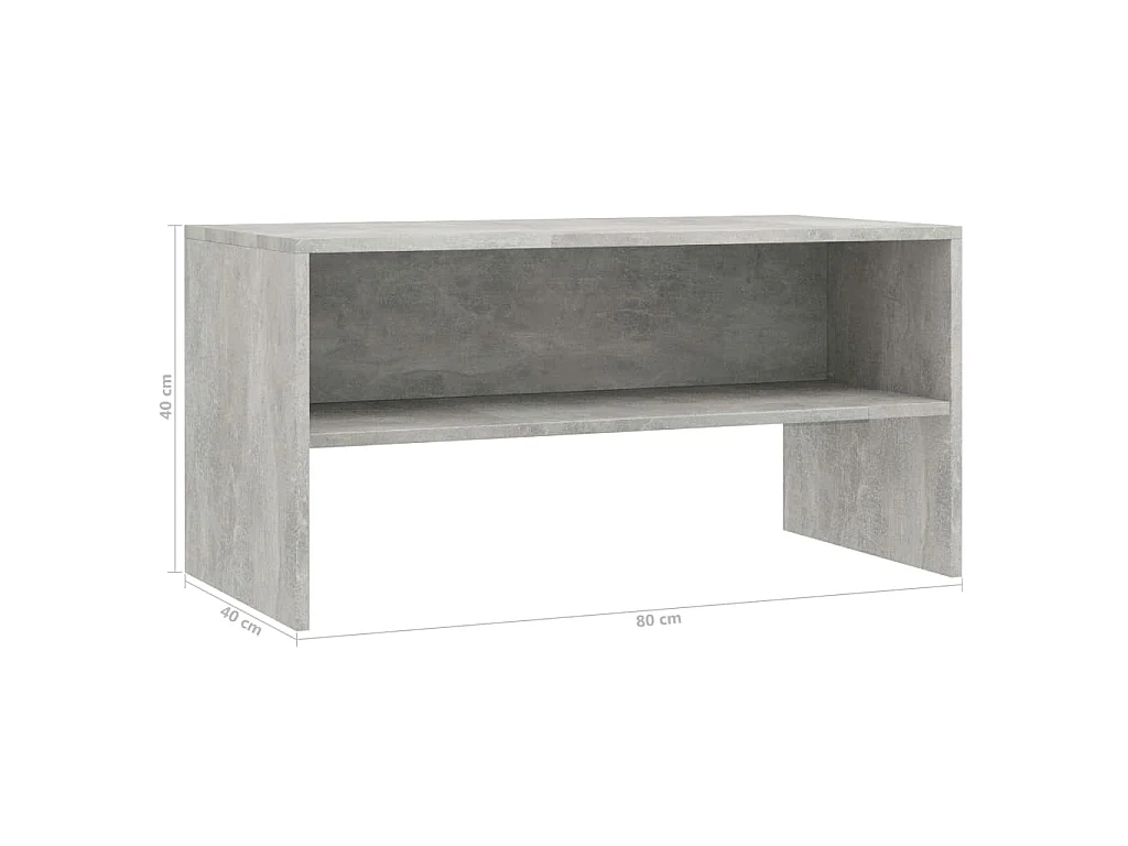 Lackland AFB  Meuble TV Gris béton 80x40x40 cm Bois d'ingénierie