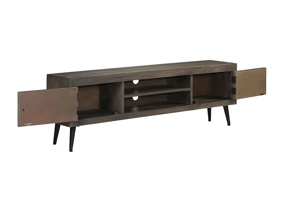 Garden Furniture -  Mueble para TV de madera maciza de mango 140x30x45 cm