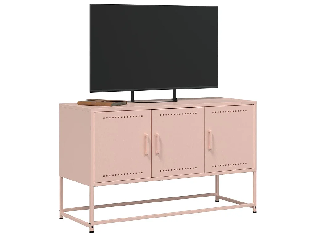 Vornar  Meuble TV rose 100,5x39x60,5 cm acier