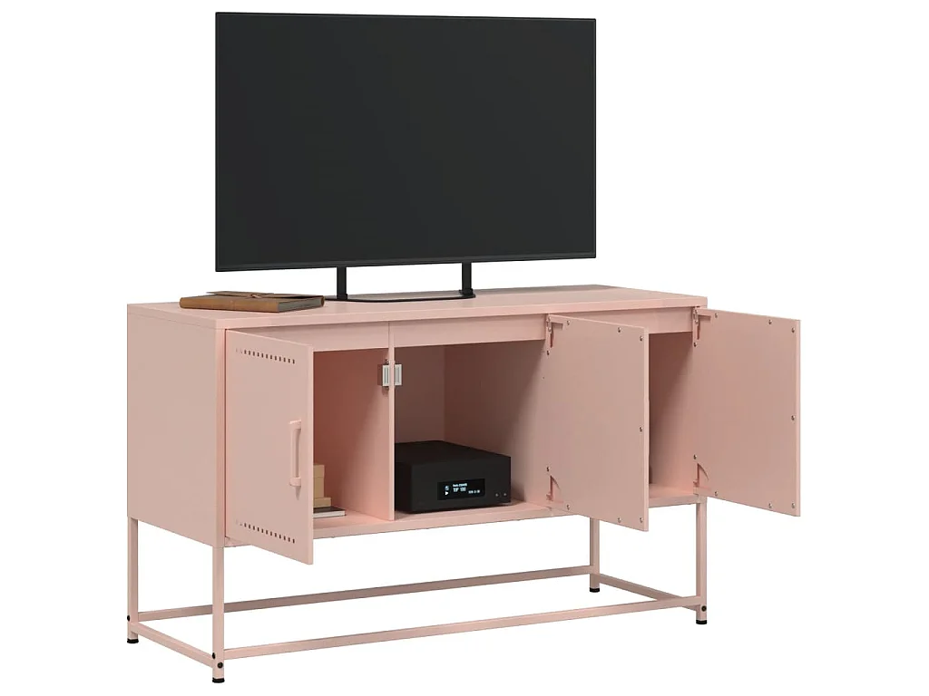 Vornar  Meuble TV rose 100,5x39x60,5 cm acier