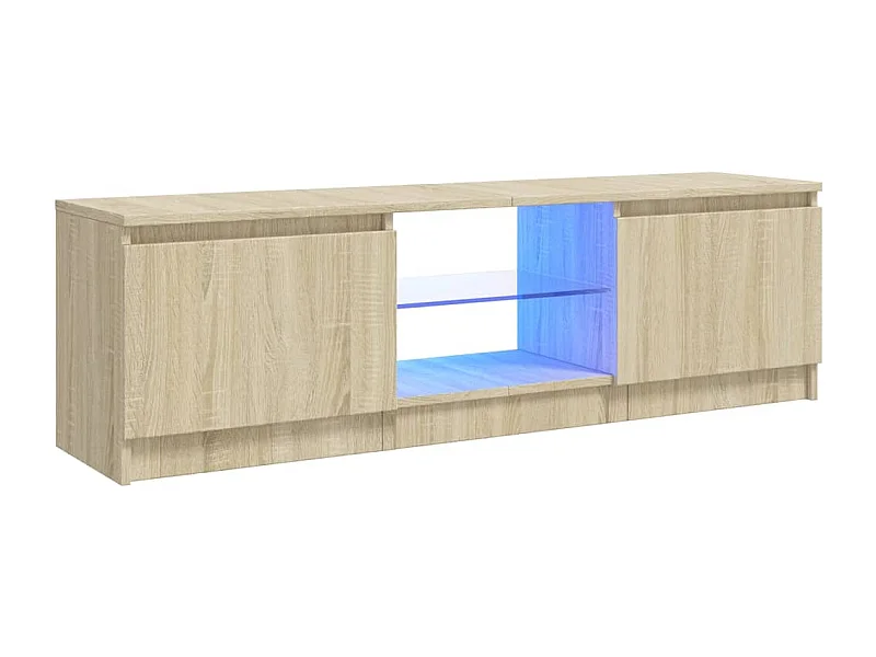 Vasil  Tv-meubel met LED-verlichting 120x30x36 cm sonoma eikenkleur