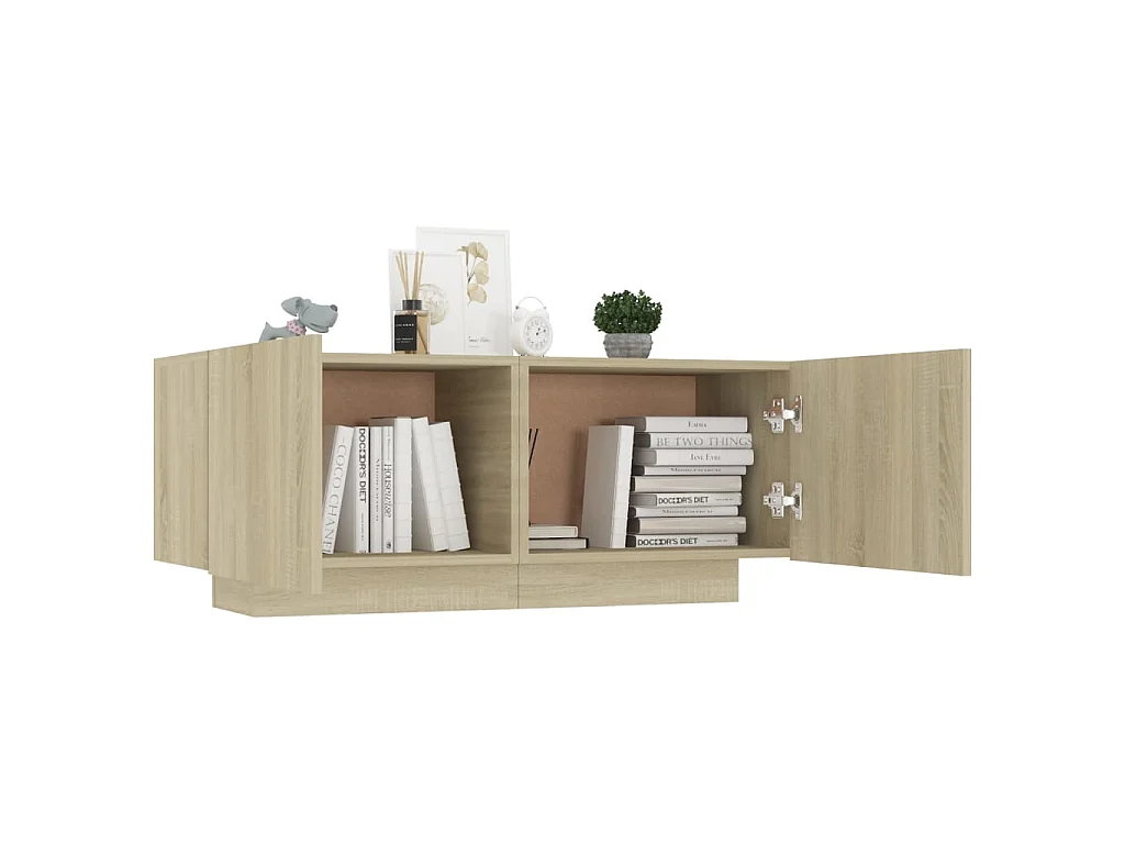 Westwego  Meuble TV Chêne sonoma 100x35x40 cm Bois d'ingénierie