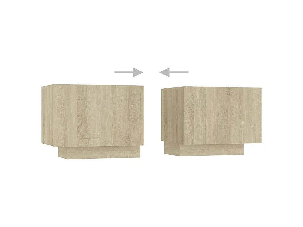 Westwego  Meuble TV Chêne sonoma 100x35x40 cm Bois d'ingénierie