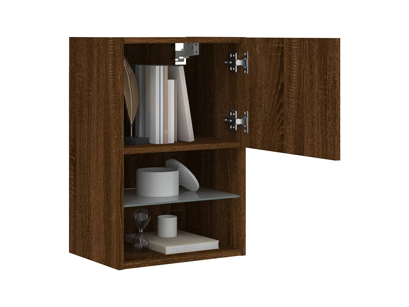 Almar  Meubles TV avec lumières LED 2 pcs chêne marron 40,5x30x60 cm