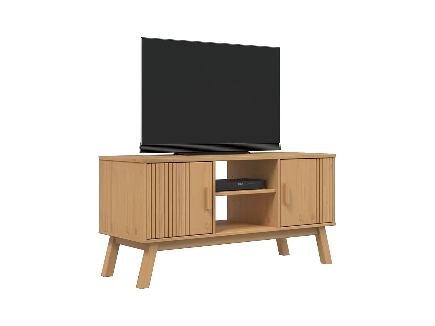 Mykarl  Meuble TV OLDEN marron 114x43x57 cm bois de pin massif