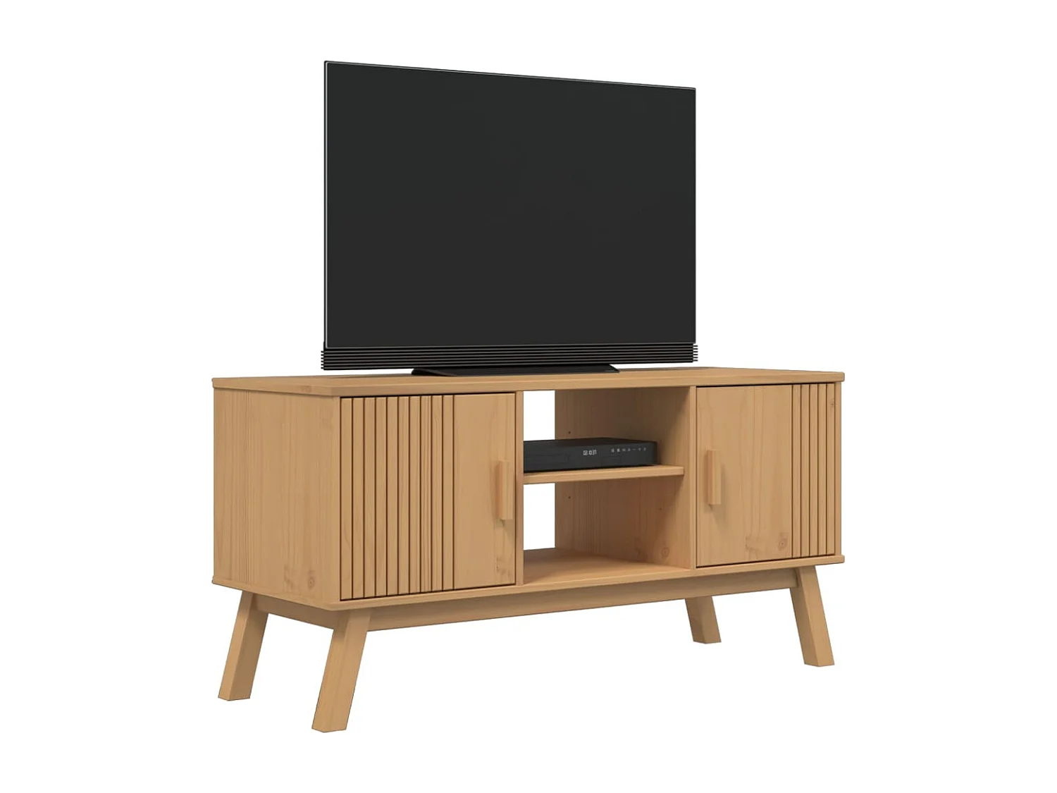 Mykarl  Meuble TV OLDEN marron 114x43x57 cm bois de pin massif