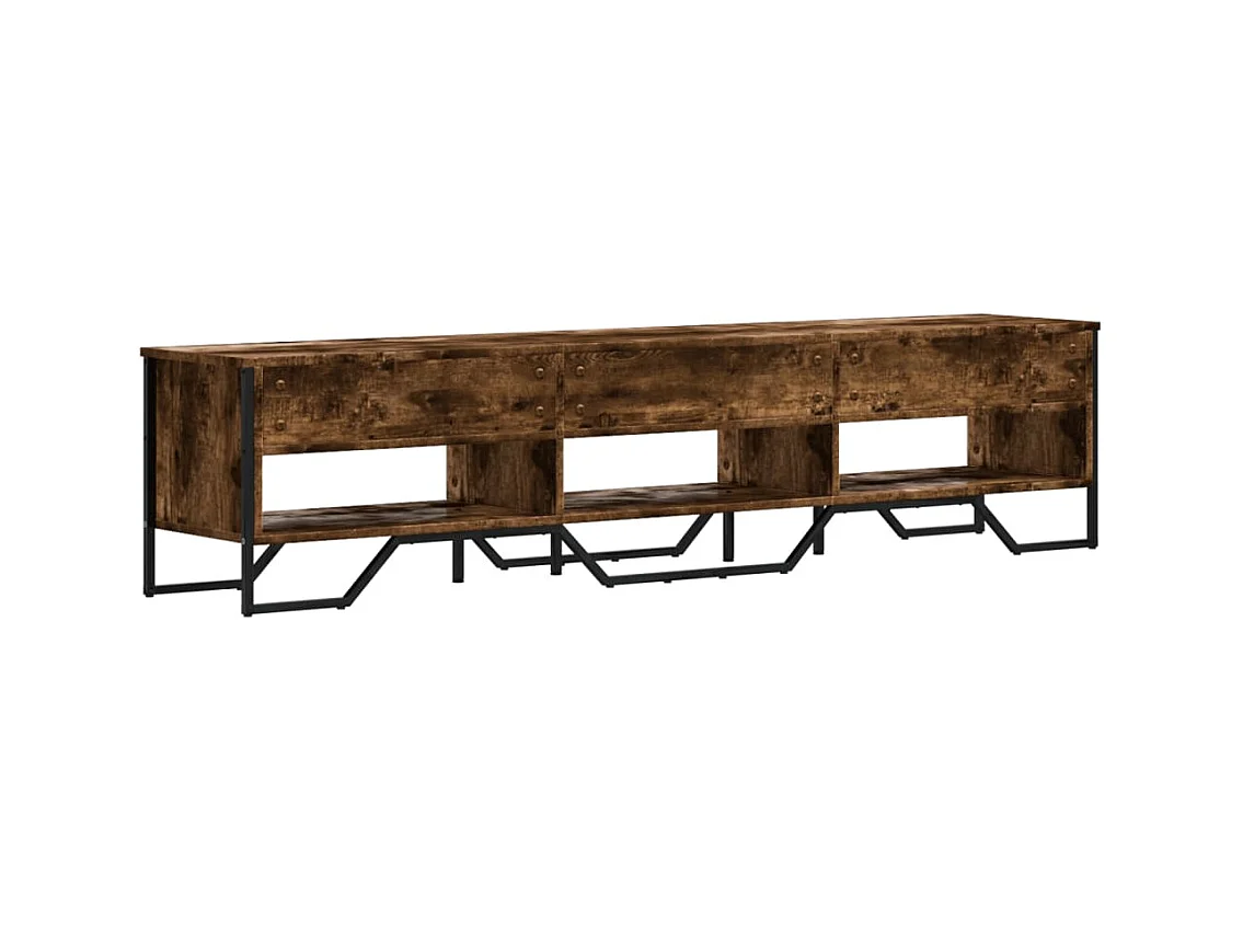 Zylar  Tv-meubel 180x34x41 cm bewerkt hout gerookt eikenkleurig