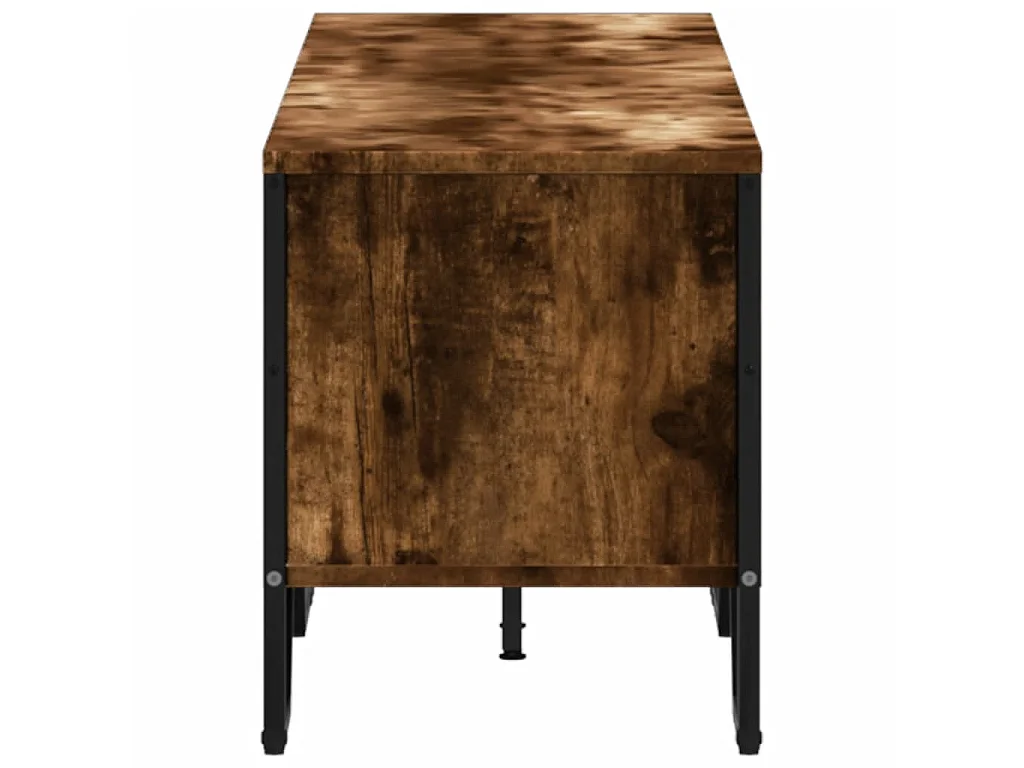 Zylar  Meuble TV chêne fumé 180x34x41 cm bois d'ingénierie