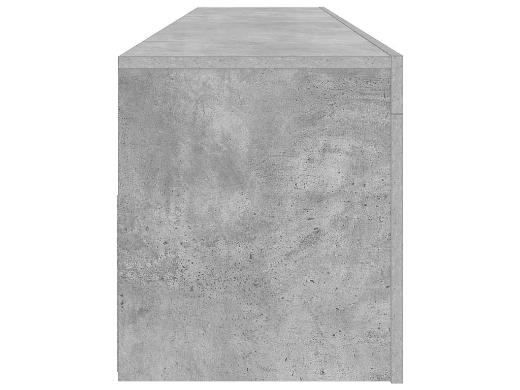 Denril  Meuble TV avec lumières LED gris béton 120x35x40 cm