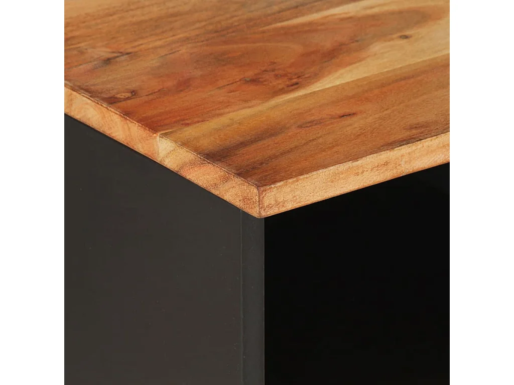 Bellport  Meuble TV 100x33x46 cm bois d'acacia solide et d'ingénierie