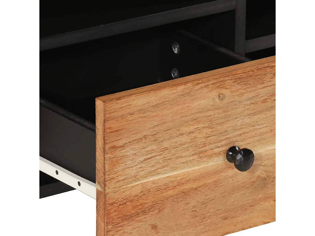 Bellport  Meuble TV 100x33x46 cm bois d'acacia solide et d'ingénierie