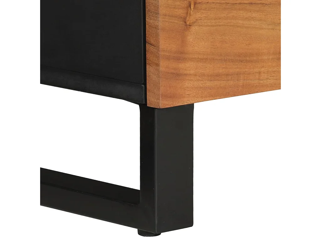 Bellport  Meuble TV 100x33x46 cm bois d'acacia solide et d'ingénierie
