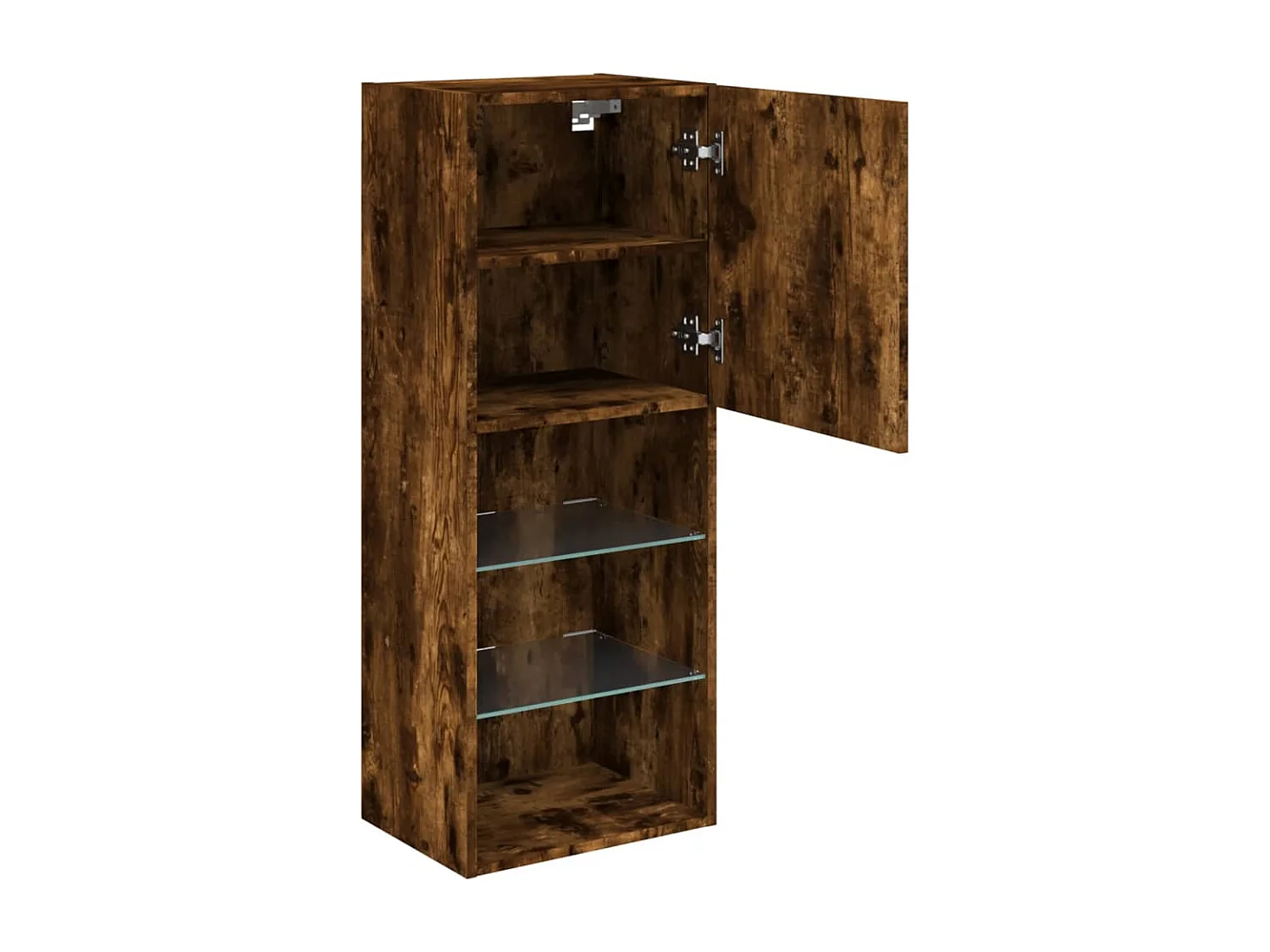 Almar  Meuble TV avec lumières LED chêne fumé 40,5x30x102 cm