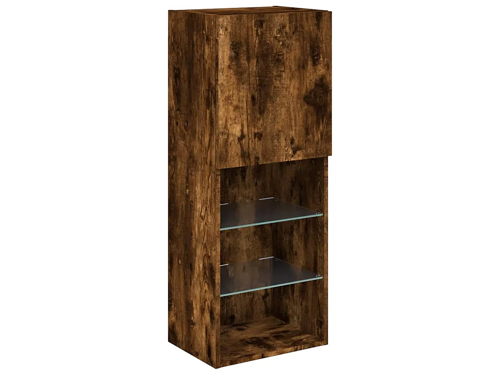 Almar  Tv-meubel LED-verlichting 40,5x30x102 cm gerookt eikenkleurig