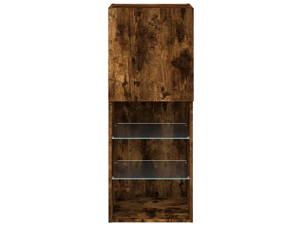 Almar  Tv-meubel LED-verlichting 40,5x30x102 cm gerookt eikenkleurig