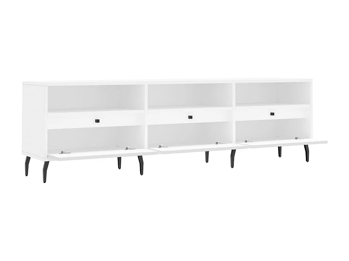 Lommel  Tv-meubel 150x30x44,5 cm bewerkt hout wit