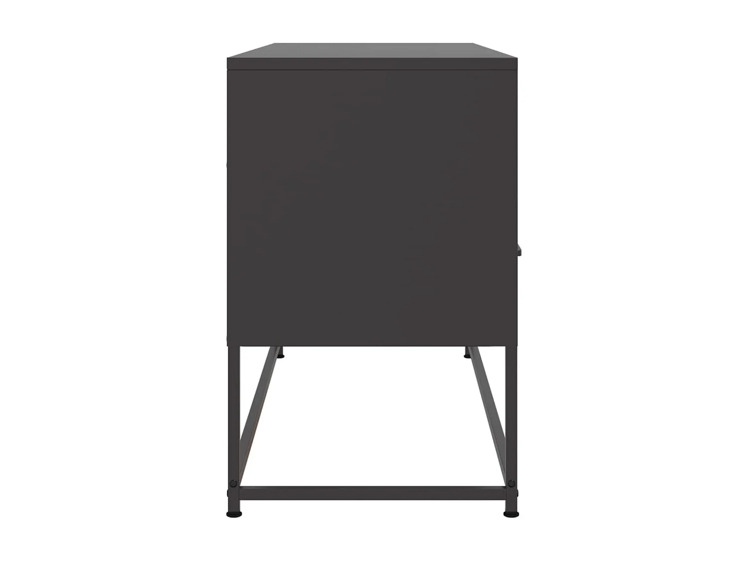 Lysri  Meuble TV noir 100,5x39x60,5 cm acier