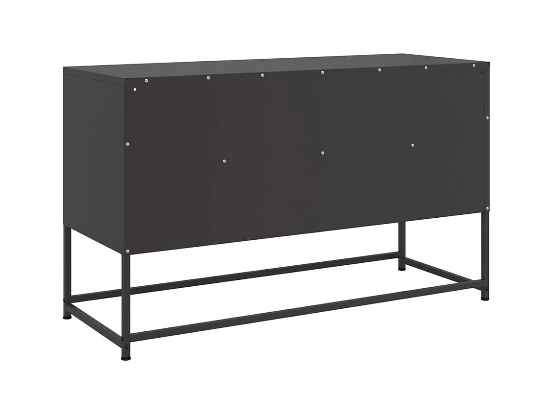 Lysri  Meuble TV noir 100,5x39x60,5 cm acier