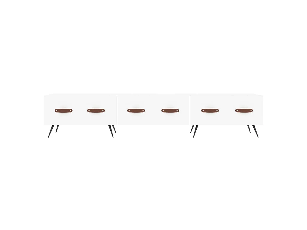 Tjorlin  Tv-meubel 150x36x30 cm bewerkt hout wit