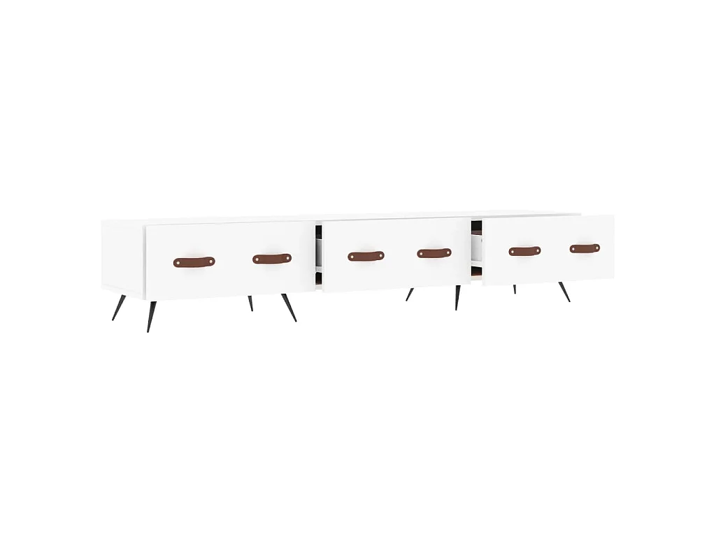 Tjorlin  Tv-meubel 150x36x30 cm bewerkt hout wit