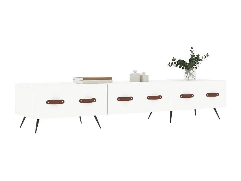 Tjorlin  Tv-meubel 150x36x30 cm bewerkt hout wit